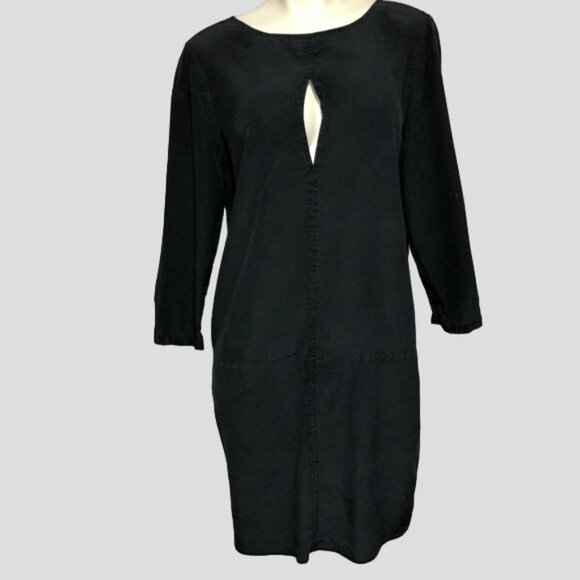 Wilfred Black Silk Reversible Drop Waist Dress - Picture 4 of 13